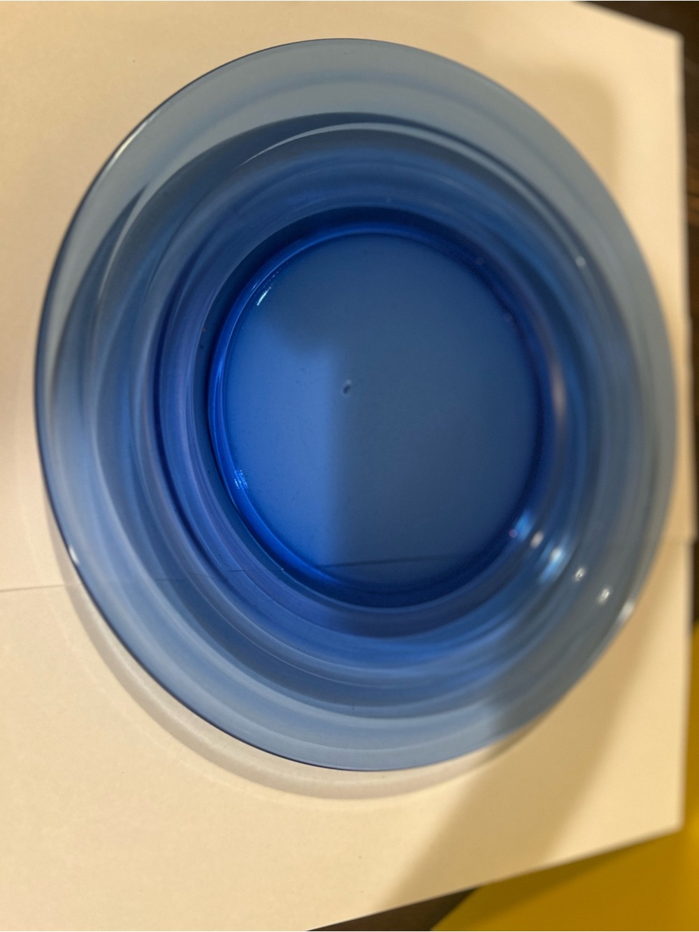 Restyle Vintage Hazel Atlas Cobalt Blue Anchor Hocking plates w Match Holder - Picture 8 of 8